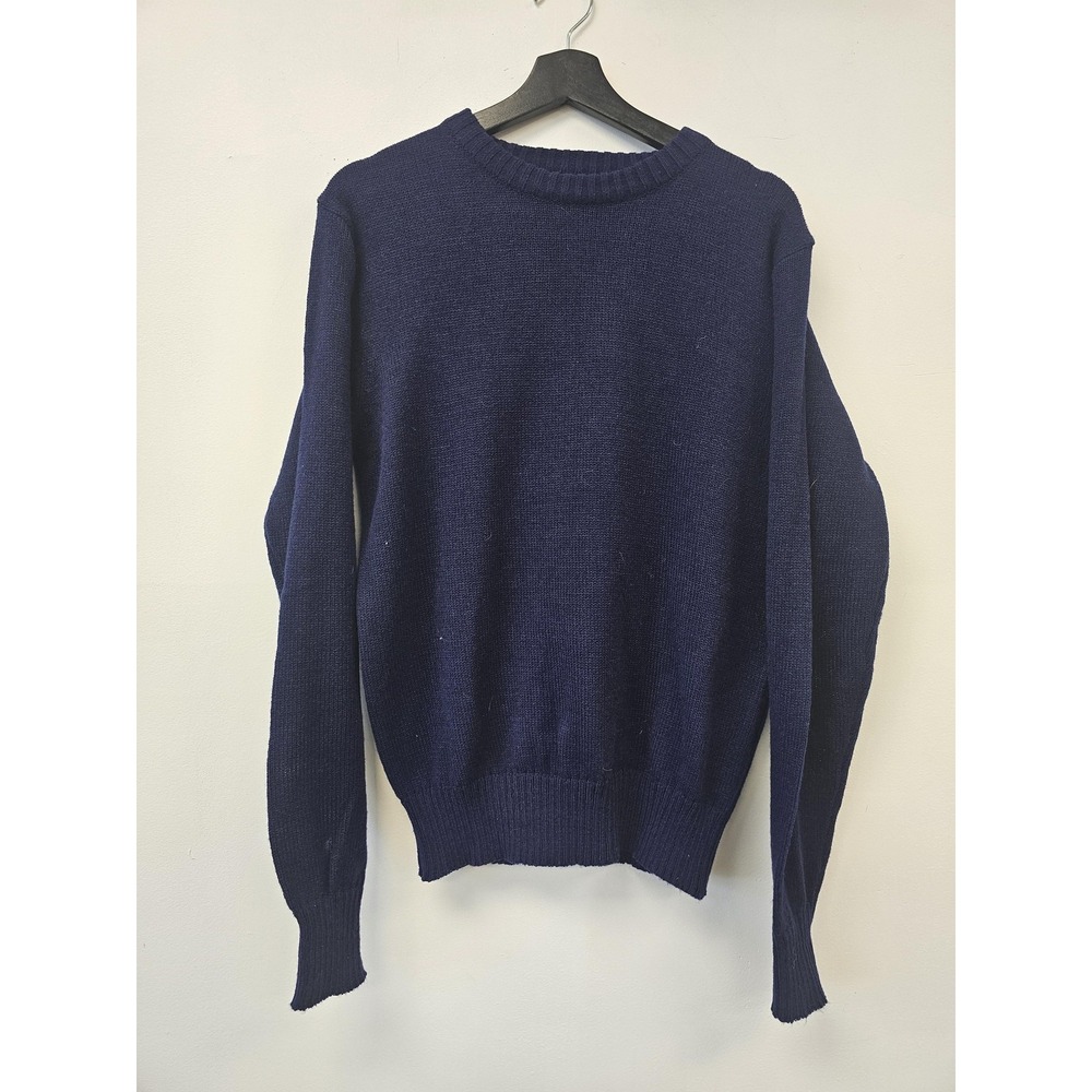 Vintage Sears Sportswear Sweater Mens Large Navy‎ Blue Crewneck Pullover 80s 90s